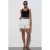 Hoog-geprisde Gestreepte Crepe Tailored Shorts