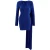 TRENDYOLMİLLA Dames Blauw Effen Kort / Mini Lang Stijlvol/Avond Bodycon Jurken