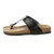 EVER AU Women Flamingo Leather Toe Thong Sandals – Zwart Leer