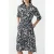 French Connection Fayola Shirt Dress Midi Black/white