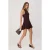 TRENDYOLMİLLA Dames Bruin Effen Kort / Mini Mouwloos Skater Jurken