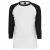 Urban Classics Heren Contrast Raglan 3/4 Mouwen T-shirt (Wit/zwart)