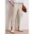 Street One Dames Mid Waist Slim Legs broek met gesp in Beige