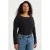 WE Fashion Curve longsleeve met katoen zwart