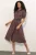 Gestipte Midi Hemdress met Ceintuur