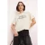 TRENDYOLMİLLA Dames Ecru Slogan Kort Boxy T-shirts