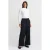 Wijde Woven Broek met Elastische Koordtaille