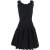 Alaïa mini-jurk met geschulpte rand in zwarte wol