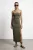 Straploze bodycon-maxijurk met split