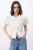 TRENDYOLMİLLA Dames Wit Effen Kort Relaxed fit Overhemden