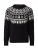 Karl Lagerfeld Trui ‘Fairisle’  zwart / wit