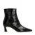 Manfield leren enkelboots met crocoprint zwart