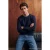 TRENDYOL MAN Heren Donkerblauw Effen Lang Regular fit Sweatshirts