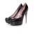 Gucci pumps met open teen en platform van lakleer
