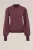 WE Fashion – Dames Gebreide trui met dessin – Regular fit – Donkerrood – Katoen –