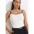 Kleurblok Geribbelde Mouwloze Blouse