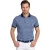 Poloshirt Baileys donkerblauw beige grafisch vierkant print