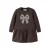 NAME IT MINI sweatjurk met ruches en print – donkerbruin