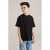 WE Fashion T-shirt zwart fijn gebreid