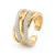 Luxenter Ring in Brilliant Metal en Zirconia Alloy afgewerkt in 18 karaat geel goud – Ximara