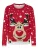 JDY Trui ‘Lucia’  lichtbruin / rood / zwart / wit