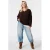 MS Mode Plus Size gebreide trui met wol – donkerbruin