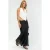 Hoge Taille Kanten Maxi Rok met Split