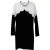 Sandro Paris tweekleurige kanten midi-jurk in zwart/wit viscose