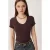 Basis V-hals Slim Fit T-shirt