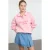 TRENDYOLMİLLA Dames Donkerblauw Slogan Lang Oversized Sweatshirts