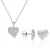 Orphelia ‘Hazel’ Dames 925 Sterling Zilver Set: Ketting-Pendant + Oorbellen – Zilver SET-7082