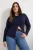 Trendyol Curve Dames Donkerblauw Effen Lang Getailleerd Grote maten Vesten