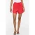 VILA regular high waist casual short met linnen