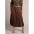 Yest Curve Plus Size A-lijn rok met ceintuur – roodbruin