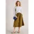 White Stuff Tilly Cord Midi Skirt Khaki Green
