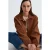 Oversized Crop Faux Suède Bomberjack
