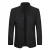 Heren korte slim fit jas met opstaande kraag Business Casual wollen overjas zwart