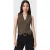 AllSaints Cruz Shine Waistcoat Bronze Brown