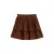 WE Fashion korte rok met ruches en zebraprint – camel