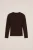 WE Fashion – Meisjes T-shirt van ribstof – Donkerbruin – Katoen –
