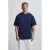 Vänner relaxed T-shirt met backprint donkerblauw