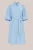 WE Fashion – Dames midi overhemdjurk – Curve – Regular fit – Lichtblauw –  Plus Size