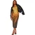 Missy Empire Midi-jurk met cowl-hals en ombre-effect van satijn voor dames (Olijf)