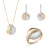 Orphelia ‘Moragene’ Dames 925 Sterling Zilveren Set: Halsketting + Oorbellen + Ring – Goud SET-7506/G