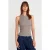 Katoenen Geribde Crop Cami