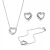 Orphelia ‘Ariana’ Dames 925 Sterling Zilveren Set: Armband + Oorknoppen + Ketting – Zilver SET-7482