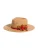 love & roses Hoed ‘Fedora’  beige / cognac / rood