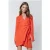 Colourful Rebel Hette Uni Wrap Mini Dress Bright Orange