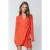 Colourful Rebel Hette Uni Wrap Mini Dress Bright Orange