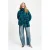 POM Amsterdam sjaal Lou Animal groen/donkerblauw